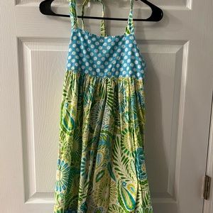 Kelly’S Kids Girls Dress 10-12 Open Back Tie Neck